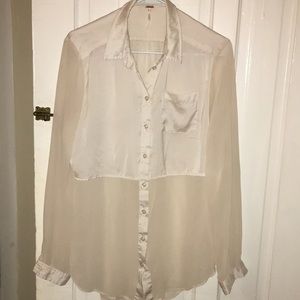 Flowy Free People Button-Down Blouse